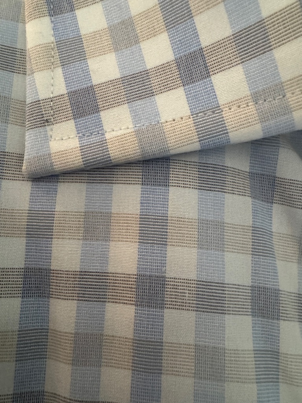 Joseph Abboud Non-Iron Dress Shirt Blue Plaid Classic Fit 19 36/37 Tall NWT - Picture 4 of 5